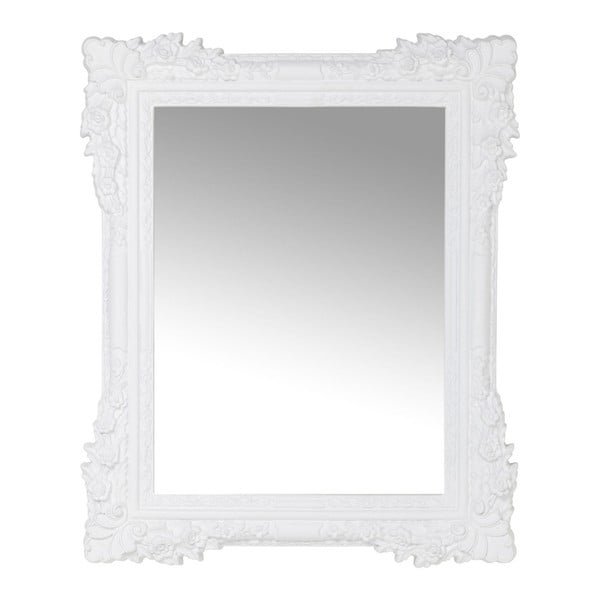 Bílé nástěnné zrcadlo Kare Design Fiore, 89 x 109 cm