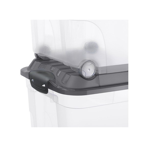 Ratastel plastist kaanega hoiukast 57 l Roller - Rotho-image-2