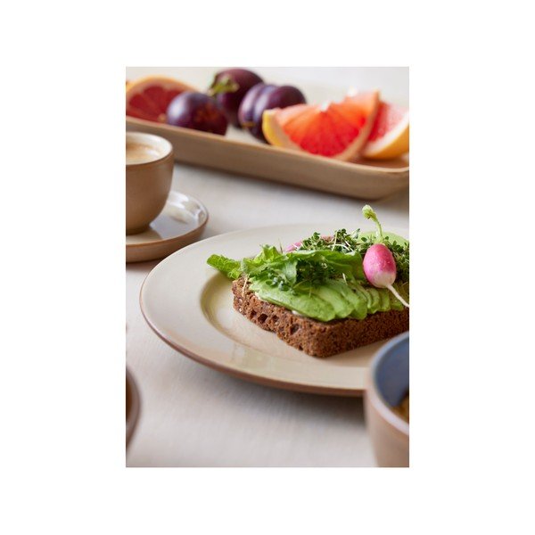 Beež kivipärjast magustoidutaldrik ø 22 cm - Bitz-image-2