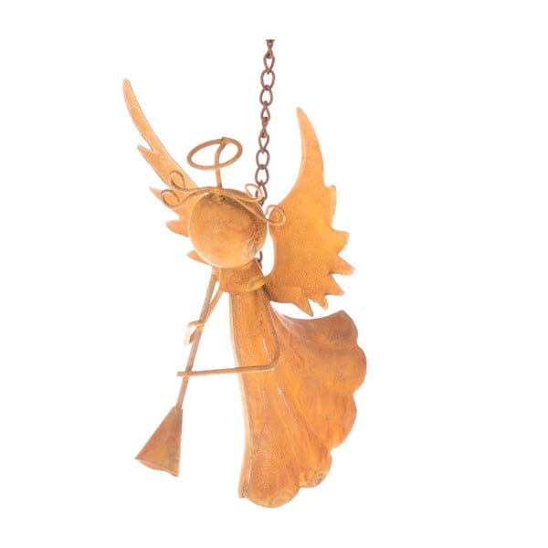Riputatav oranž metallist ingel , kõrgus 10,5 cm - Dakls