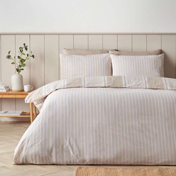 Beež üheinimese voodipesu 135x200 cm Banded Stripe - Catherine Lansfield-image-3