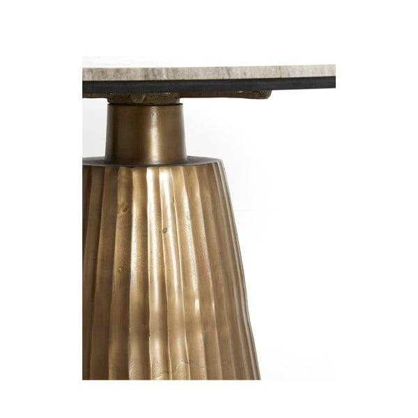 Pronksivärvi ümmargune söögilaud marmordekooriga ø 100 cm Rianne - Light & Living-image-4