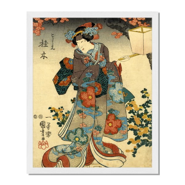 Obraz v rámu Liv Corday Asian Japanese Print, 40 x 50 cm