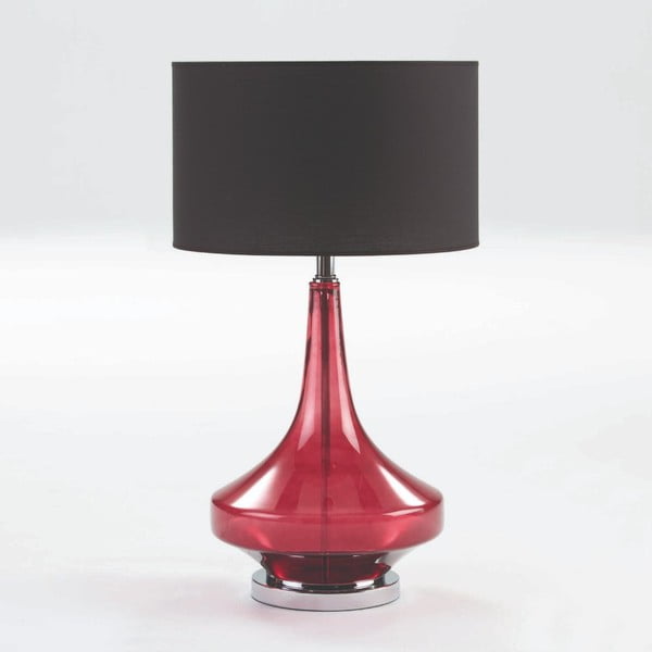 Červená skleněná stolní lampa bez stínidla Thai Natura, výška 53 cm