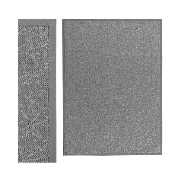Helehall PVC vaip 180x250 cm Geo Silver - Casa Selección-image-1