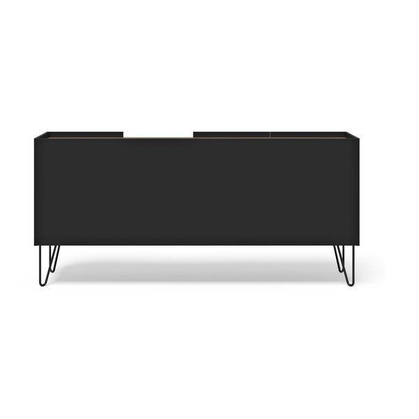 Pruun-must madal kummut pähklipuu dekooriga 180x83 cm Nina - TemaHome-image-3