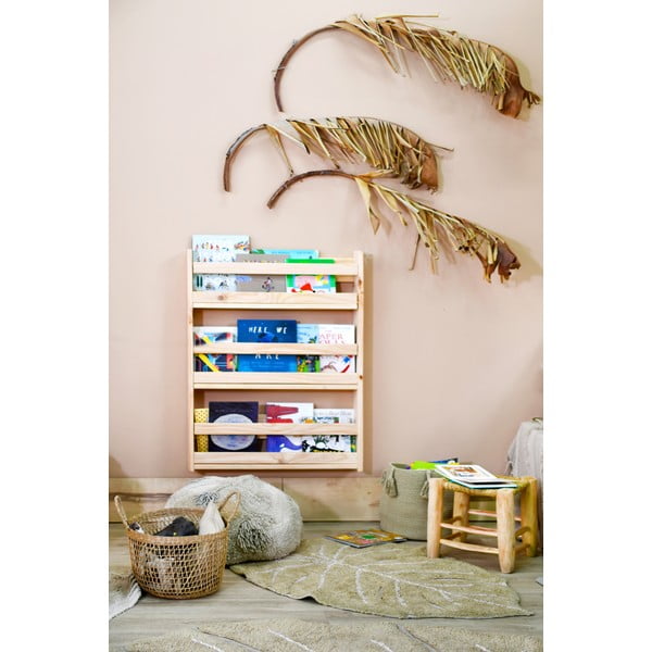 Khakivärvi pestav käsitsi kootud puuvillane laste vaip 75x100 cm Mini Monstera Olive - Lorena Canals-image-3