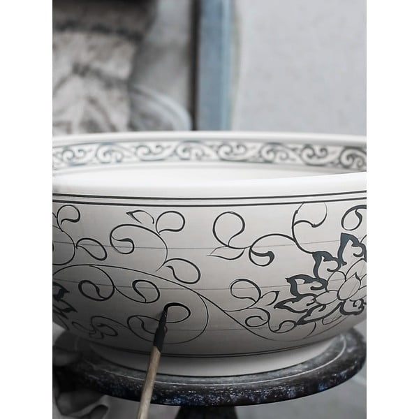 Valge keraamiline valamu 60x40 cm Priori - Sapho-image-1