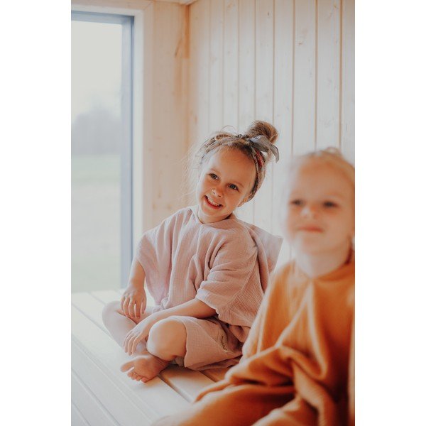 Roosa musliinist beebipontšo 3-8 aastat Muslin – Malomi Kids-image-3