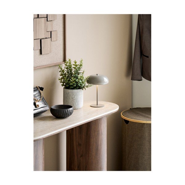 Hallikaspruun metallist LED-laualamp (kõrgus 23 cm) Margate - House Nordic-image-1