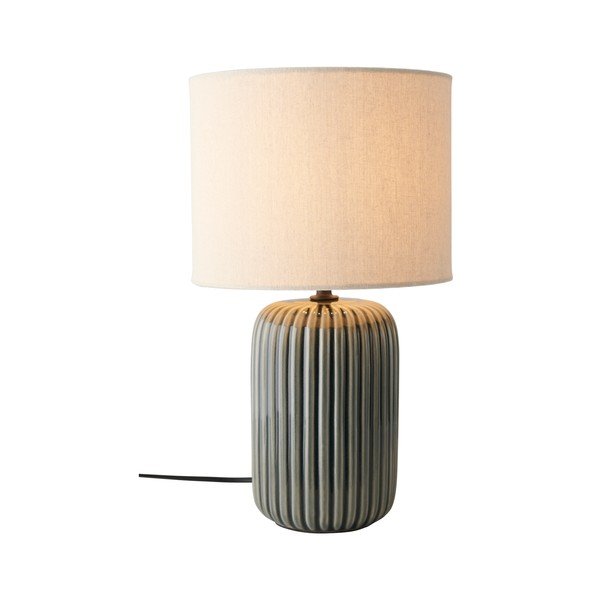 Hall/beež kangast laualamp (kõrgus 36 cm) Mizu - Ellos Home-image-3