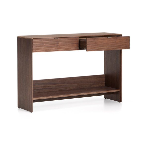 Tumeda naturaalse pähklipuust kummut 120x81x35 cm Norlen - Kave Home-image-4