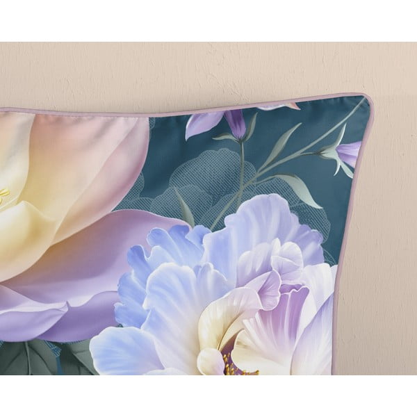 Sinine pikendatud satiin-puuvillast voodipesu kaheinimesevoodile 200x220 cm Mirery - Descanso-image-3