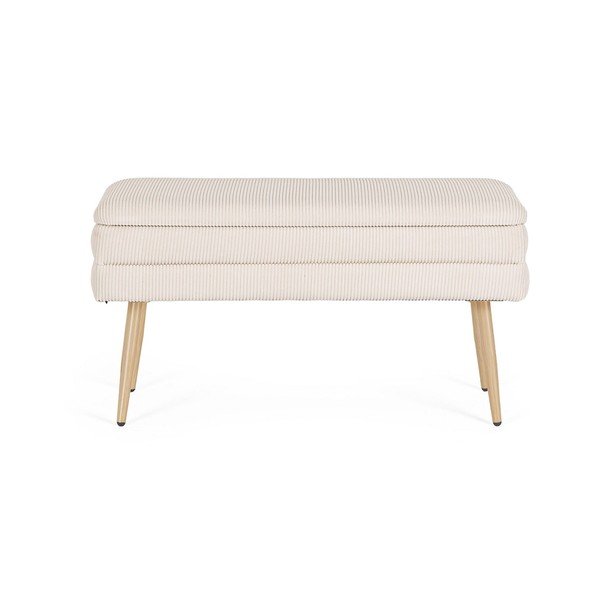 Valge polsterdatud pink Olga - Bizzotto