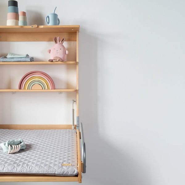 Puiduvärvi seinale kinnitatav mähkimislaud Roba style – Roba-image-4