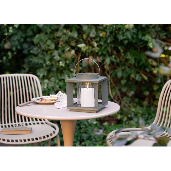 Metall/klaas latern (kõrgus 20,5 cm) Lohals - House Nordic-image-2
