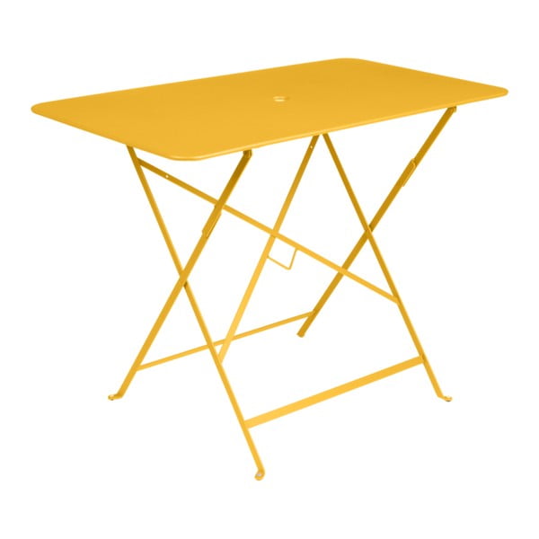 Žlutý zahradní stolek Fermob Bistro, 97 x 57 cm