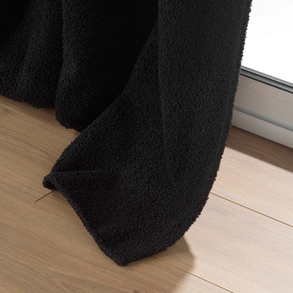 Must bukleekangast kardin 140x240 cm Wooly - douceur d'intérieur-image-4