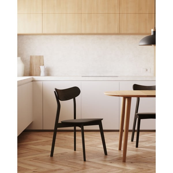 Pruunid söögitoolid tammedekooriga 2 tk komplektis Safina - Kave Home-image-1