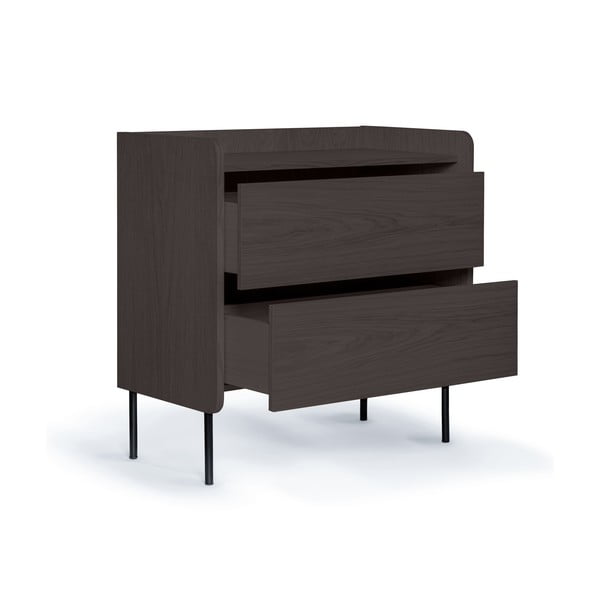 Must tammedekooriga kõrge kummut 80x82 cm Wrap – Bonami Selection-image-3