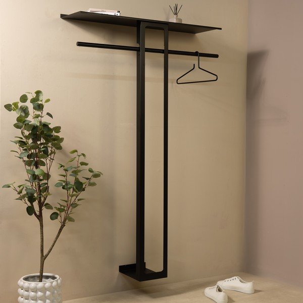 Must terasest seinanagi koos riiuliga 100 cm Luno Large - Spinder Design-image-1