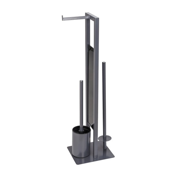 Hall tualettpaberi hoidja koos WC-harjaga Rivalta - Wenko-image-3