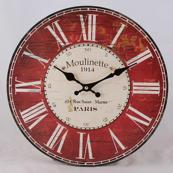 Dřevěné hodiny Moulinette