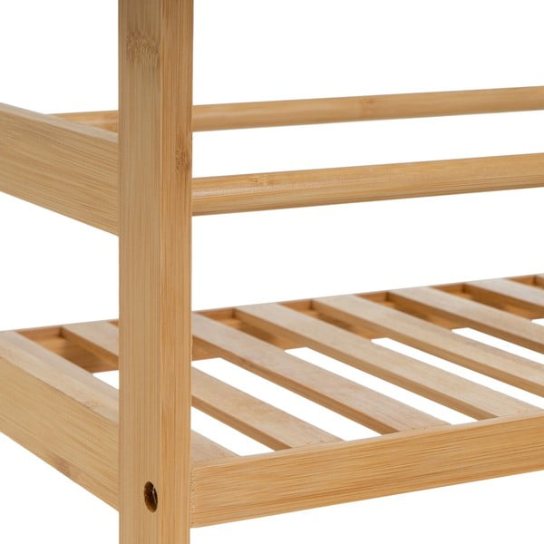 Must-bambusest ratastega riiul 44x75 cm - Casa Selección-image-3