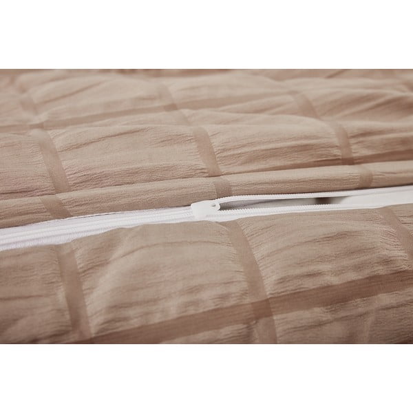 Pruun krepp voodipesu üheinimesevoodile 140x200 cm Naomi - My House-image-2