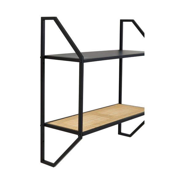 Must/naturaalse värvi astmeline metallriiul 61 cm Depok - Premier Housewares-image-3