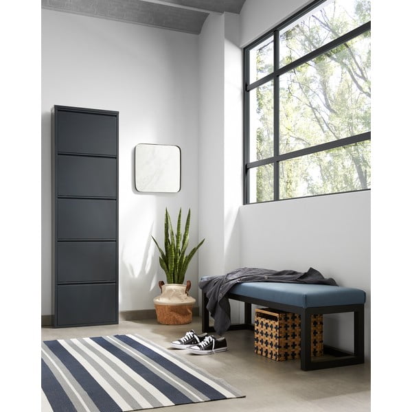 Antratsiitne metallist hingedega jalatsiriiul Rox - Kave Home-image-3