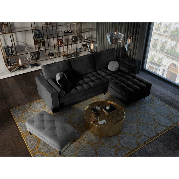 Must sametne nurgadiivan , paremas nurgas Santo - Milo Casa-image-1