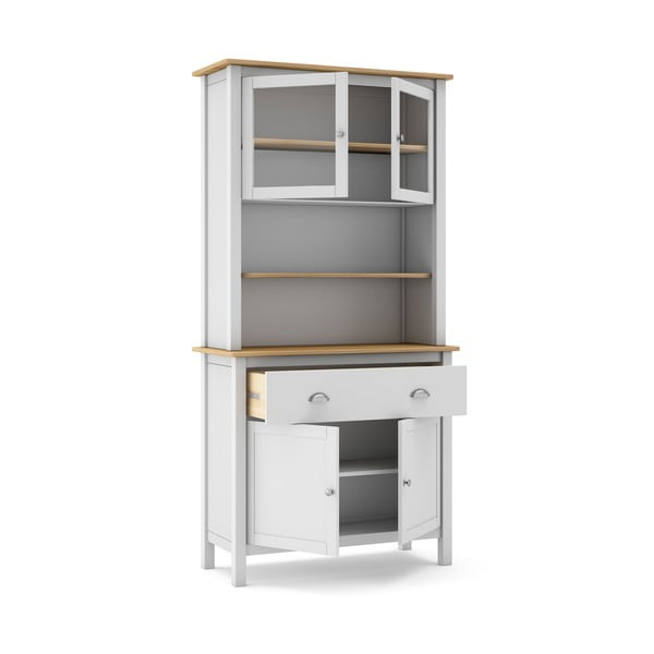 Valge männi täispuidust kapp 90x180,5x40 cm Misti – Marckeric-image-3