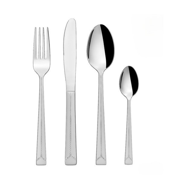 24-osaline hõbedane roostevabast terasest söögiriistade komplekt Bright - Orion
