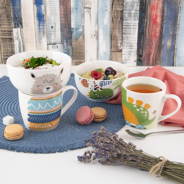 Portselanist tasside ja kausside komplekt 2 tk 350 ml - Orion-image-1