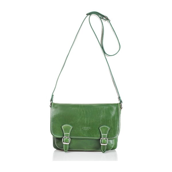 Zelená dámská kabelka z telecí kůže Medici of Florence Gabriele