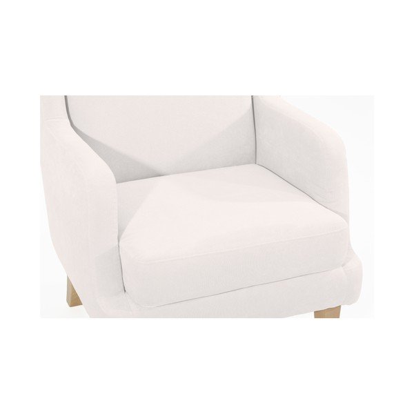 Krémové křeslo ušák Max Winzer Bennet Suede-image-2