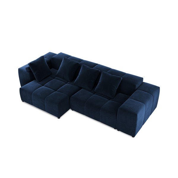 Sinine sametne nurgadiivan (muutuv) Rome Velvet - Cosmopolitan Design-image-3