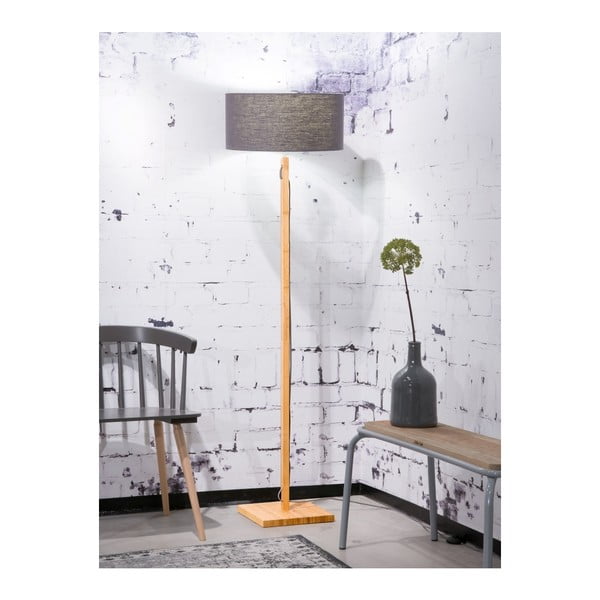 Tumehalli varju ja bambusekonstruktsiooniga põrandalamp Fuji - Good&Mojo-image-1