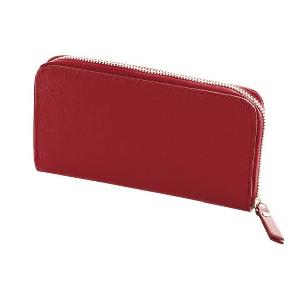 Tmavě červená peněženka z pravé kůže Andrea Cardone Ines
