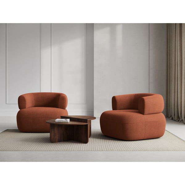 Telliskivivärvi bukleekangast tugitool Jenny - Micadoni Home-image-1