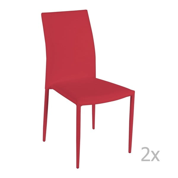 Sada 2 červených židlí Chris