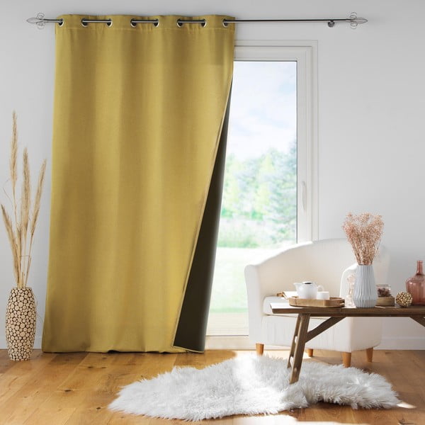 Kollane helikindel kardin 140x260 cm Jupiter - douceur d'intérieur-image-3