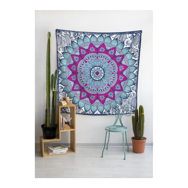Gobelään 140x140 cm Blue Dreamcatcher – Really Nice Things-image-1