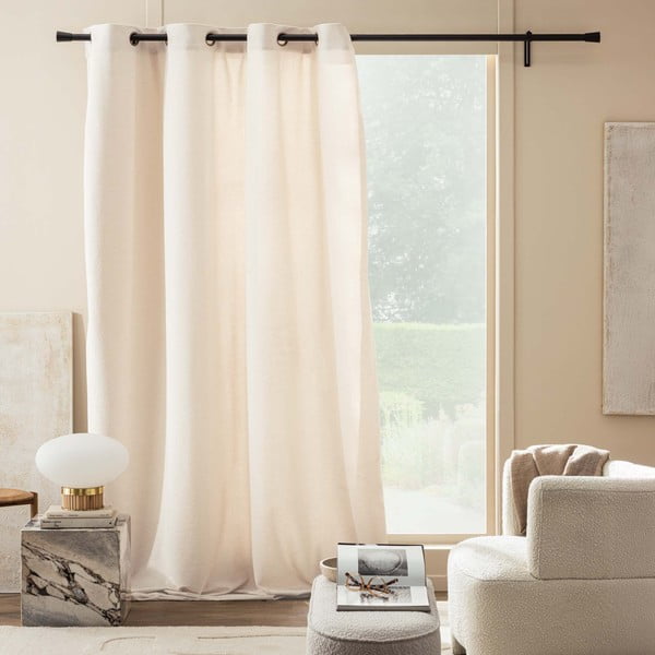 Kreem bouclé kardin 140x260 cm Winona - douceur d'intérieur-image-3