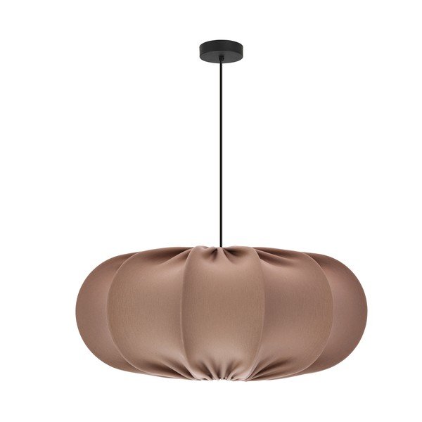 Pruun rippvalgusti tekstiilist varjuga ø 52 cm Cafee - Candellux Lighting