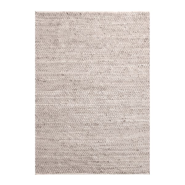 Béžový jutový koberec s hovězí kůží The Rug Republic Stables, 230 x 160 cm