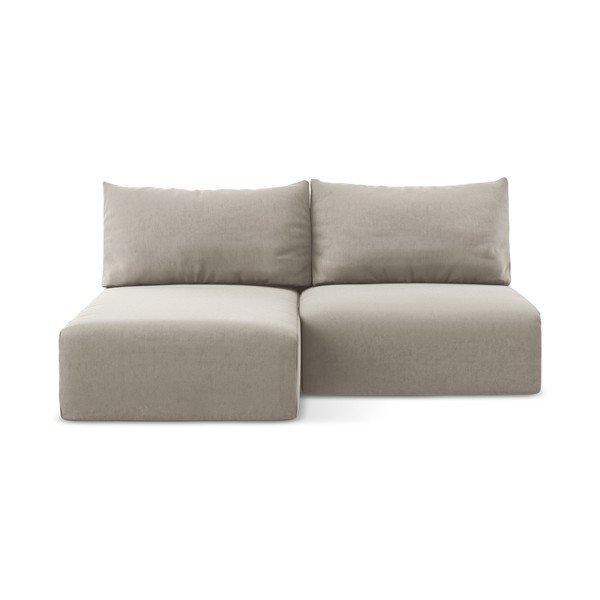 Taupe sametist diivanvoodi/panipaigaga nurgadiivan (vasak nurk/diivanvoodiga) Kalena - Makamii