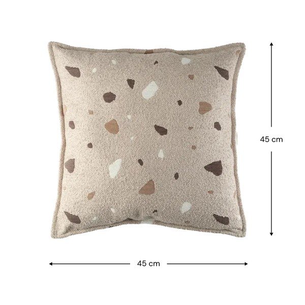 Helepruun buklee/šenillkangast laste diivanipadi Terrazzo Block - Wigiwama-image-2