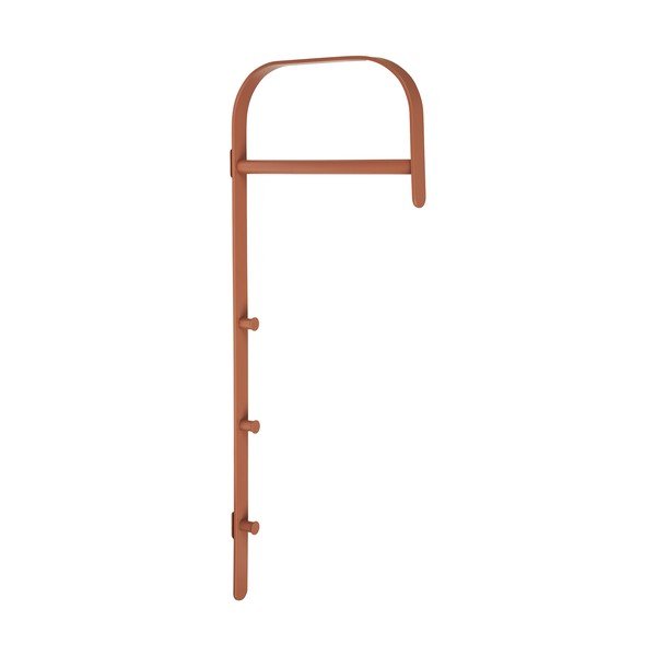 Konjakipruuni värvi metallist seinariiul 30x80x3 cm Gresto - House Nordic